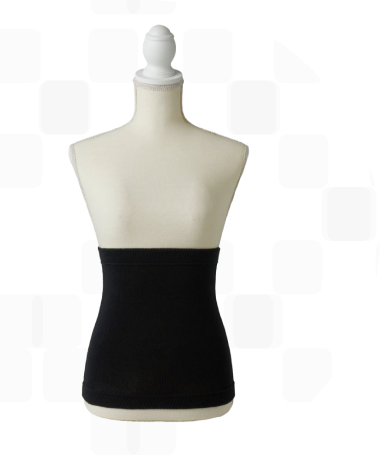 ぽかぽかカイロコットンハラマキ C02 BLACK